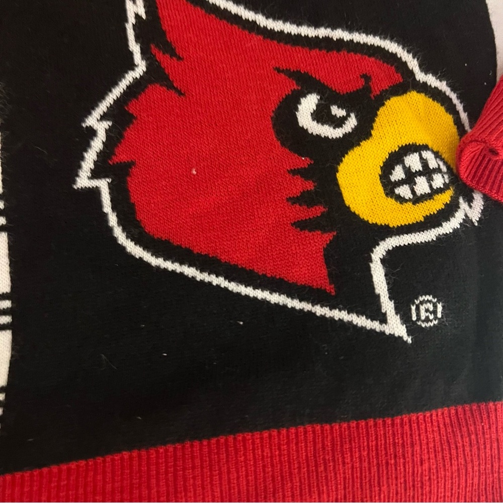 Louisville Cardinals Ugly Christmas Sweater Collegiate Size Large - Picture 2 of 6
